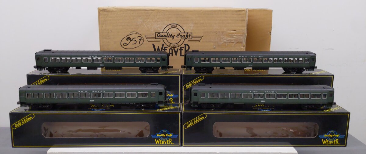 Weaver G1235L O Gauge New Haven 4-Car Passenger Set (3-Rail) EX/Box