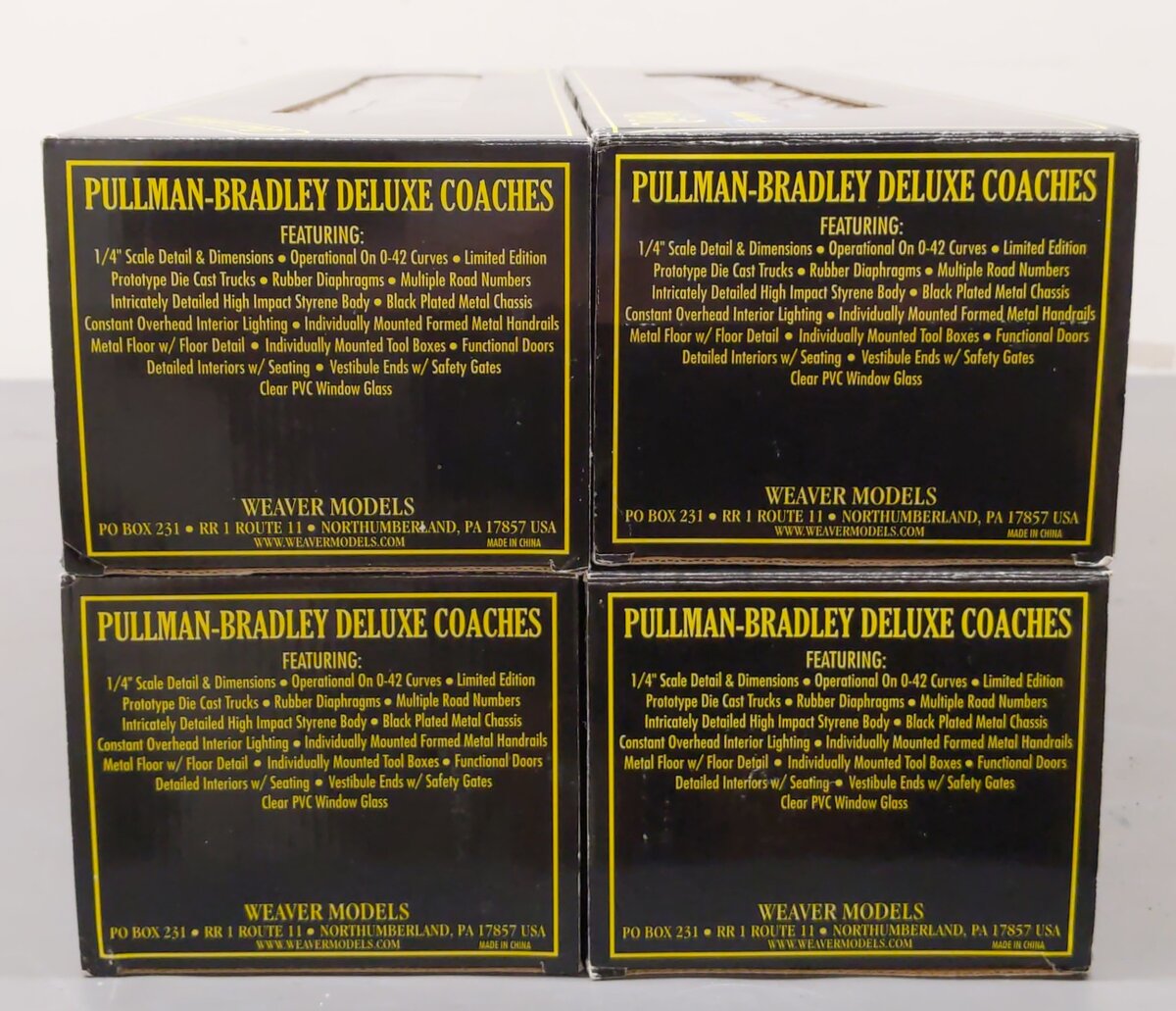 Weaver G1235L O Gauge New Haven 4-Car Passenger Set (3-Rail) EX/Box