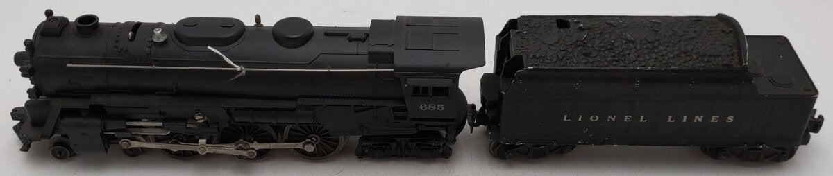 Lionel 685 Vintage O Lionel Lines 4-6-4 Die-Cast Steam Locomotive w/6466W Tender VG