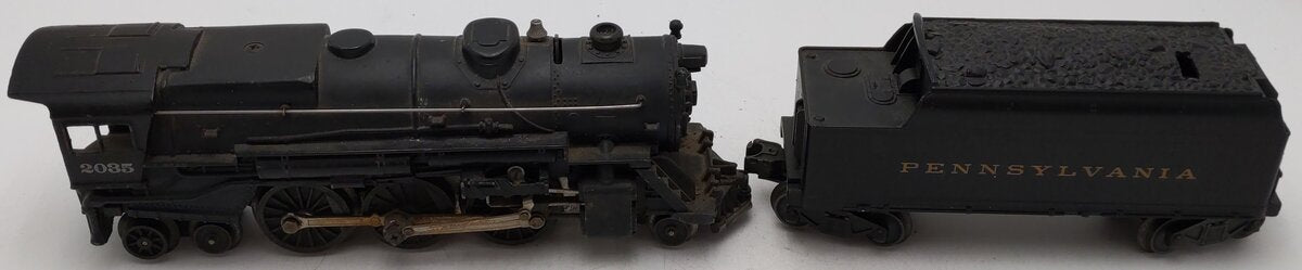 Lionel 2035 Vintage O 2-6-4 Die-Cast Postwar Steam Locomotive with 6466W Tender VG