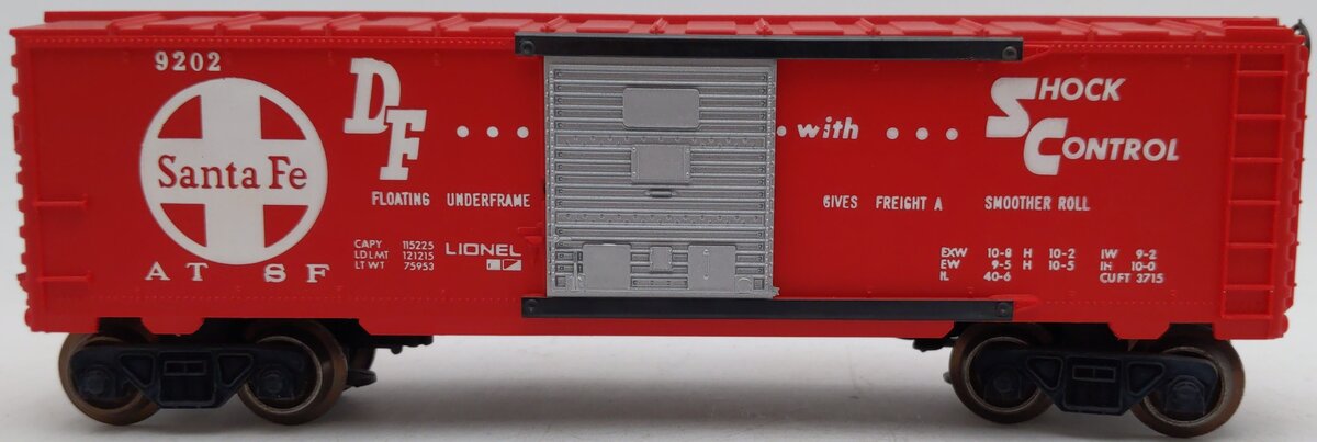 Lionel 6-9202 O Gauge Atchison Topeka Santa Fe Boxcar #9202 VG