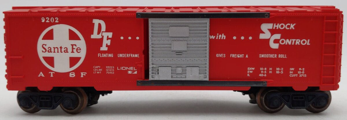 Lionel 6-9202 O Gauge Atchison Topeka Santa Fe Boxcar #9202 VG