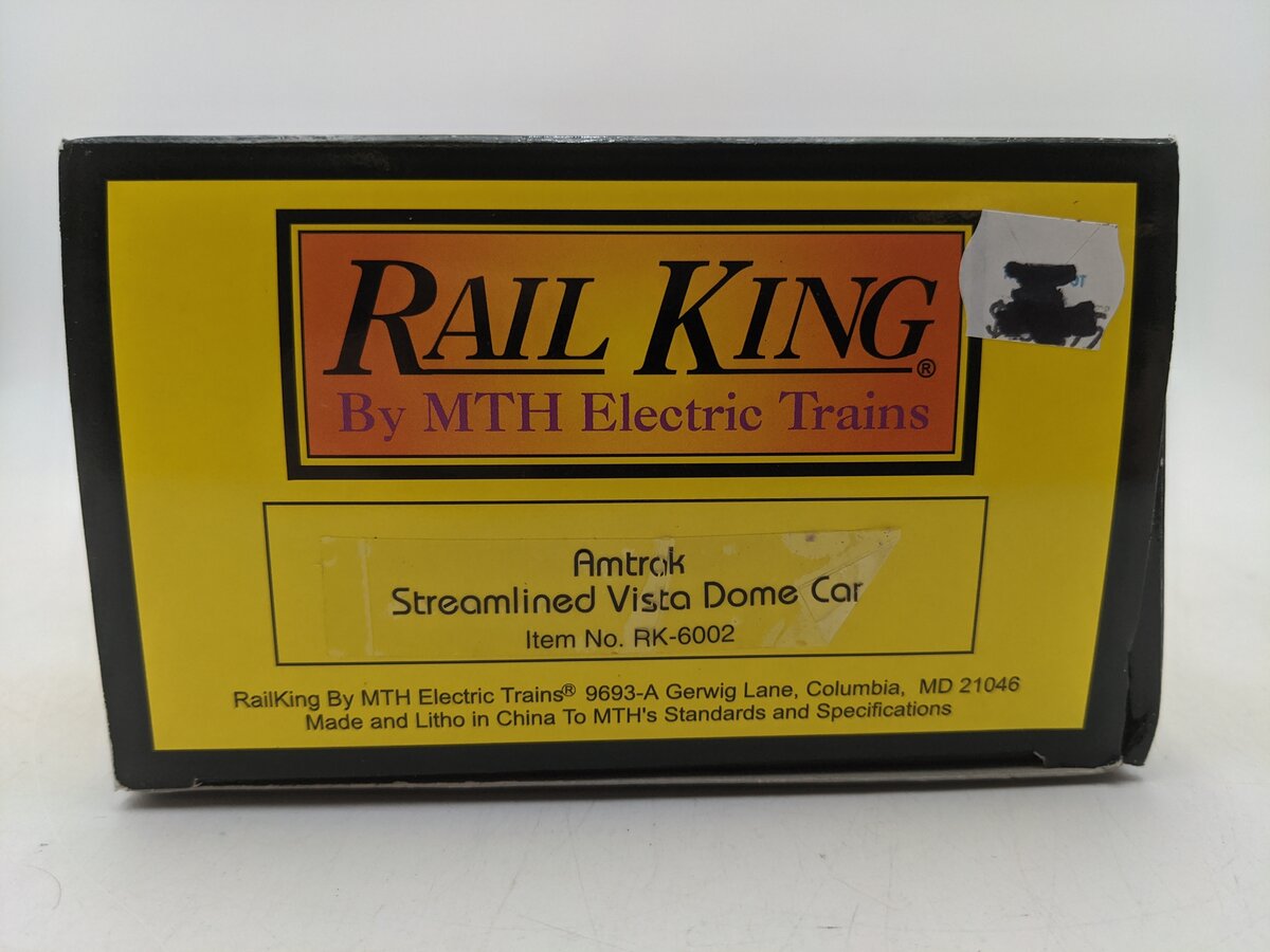MTH 30-6002 Amtrak "Washington, D.C."  Vista Dome Passenger Car EX/Box