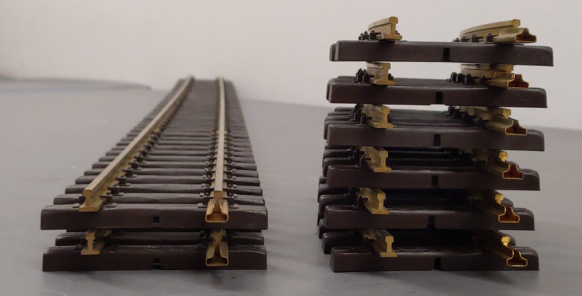 LGB 10610/1102 G Scale Assorted Brass Track-Curved & Straight [8] EX