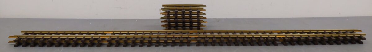 LGB 10610/1102 G Scale Assorted Brass Track-Curved & Straight [8] EX