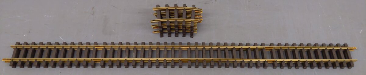 LGB 10610/1102 G Scale Assorted Brass Track-Curved & Straight [8] EX