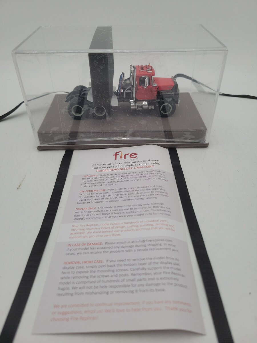 Fire Replicas FR103-2 1:50 Scale Red/Black Mack® R Tandem Axle Tractor W/Case LN/Box