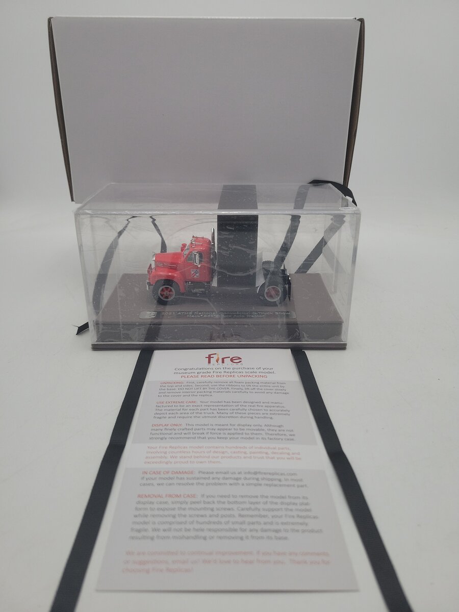 Fire Replicas FR101-ATHS 1:50 Scale 2021ATHS Red Mack B-61 Single Axle Tractor LN/Box