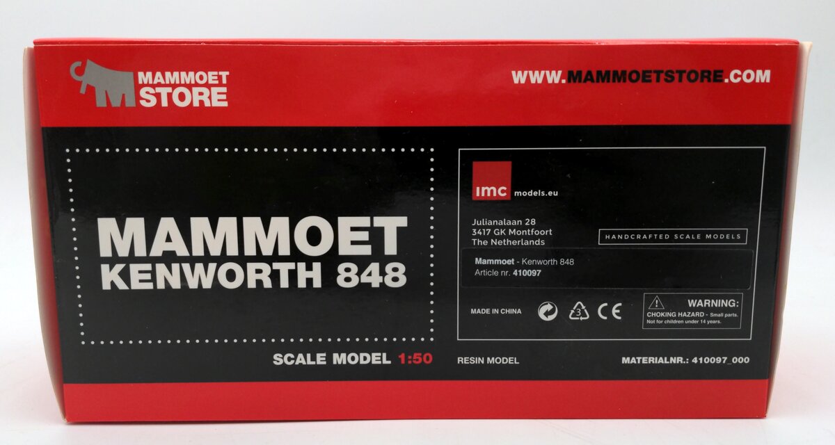IMC 410097 1:50 Scale Resin Mammoet 848 Kenworth Heavy Tractor LN/Box