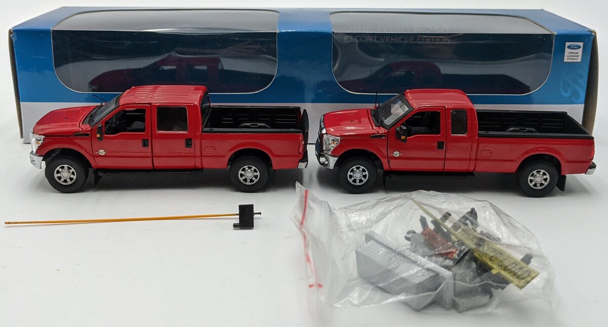 Sword Models SW1300-RC 1:50 Ford F250 Escort Pickup Truck Set Red W/ Chrome/Box