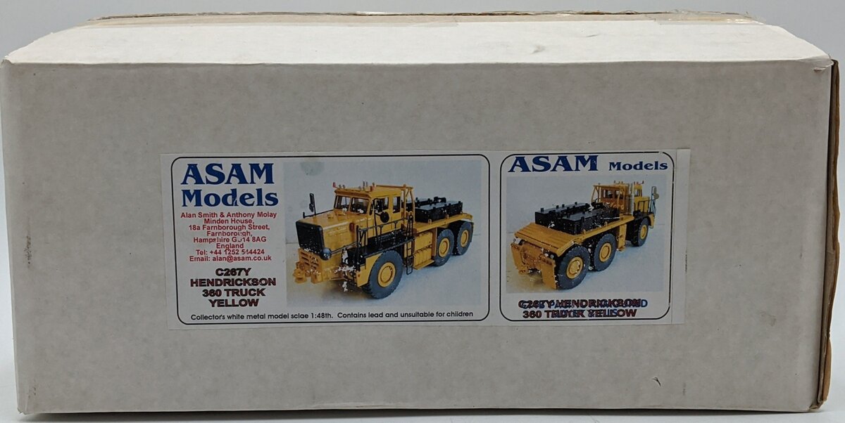 ASAM SMC267Y 1:48 Diecast Yellow Hendrickson 360 Heavy Haul Tractor NIB