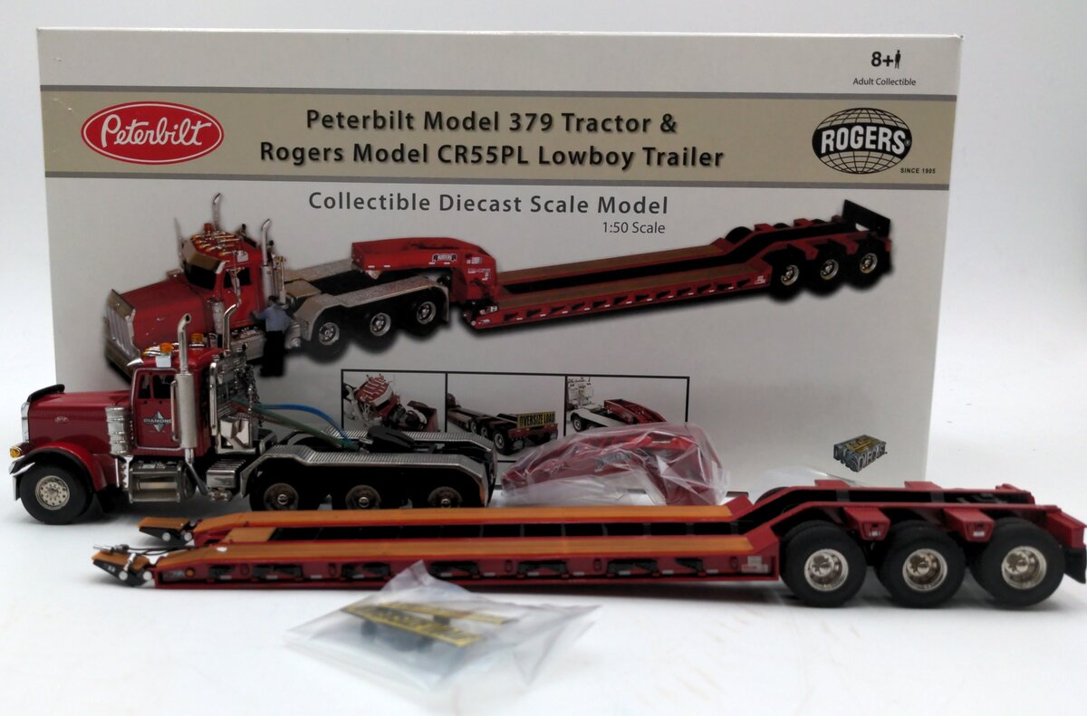 Sword Models 1000-DIA 1:50 Peterbilt 379 Tractor w/Lowboy Diamond Heavy Haul NIB