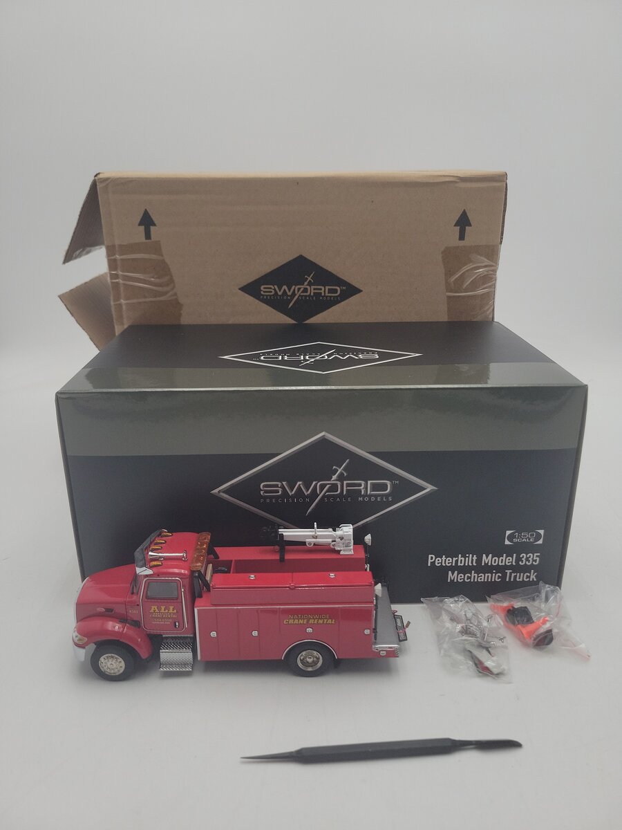 Sword Precision SW2045-ALL 1:50 Scale Peterbilt Model 335 Mechanic Truck Diecast LN/Box