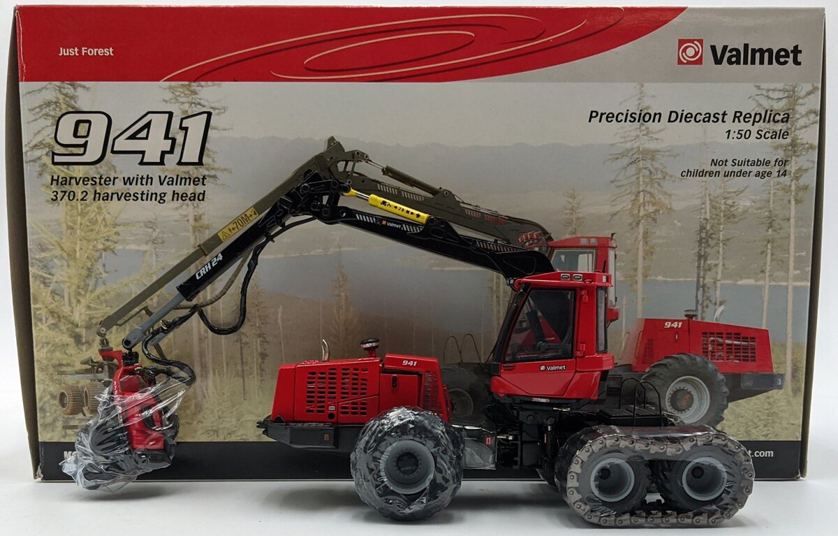 Sword Models SW3008 1:50 Diecast Valmet 941 Harvester W/310.2 Harvesting Head VG/Box