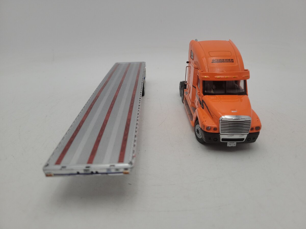 Sword Models SW3002-SCH 1:50 Scale Schneider Tractor w/East 48' Flat Bed Trailer LN/Box