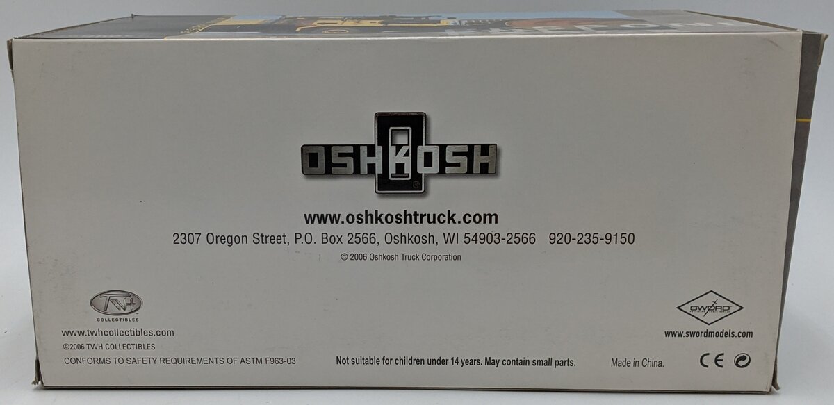 Sword Models SW3005-Y 1:50 Diecast Yellow P-Series 3-Axle 4x4 Snow Plow NIB