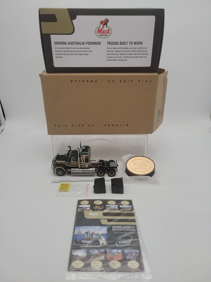 Drake Z88002 1:50 Scale Mack Matthew Flinders Bicentennial Super Liner11 Tractor LN/Box