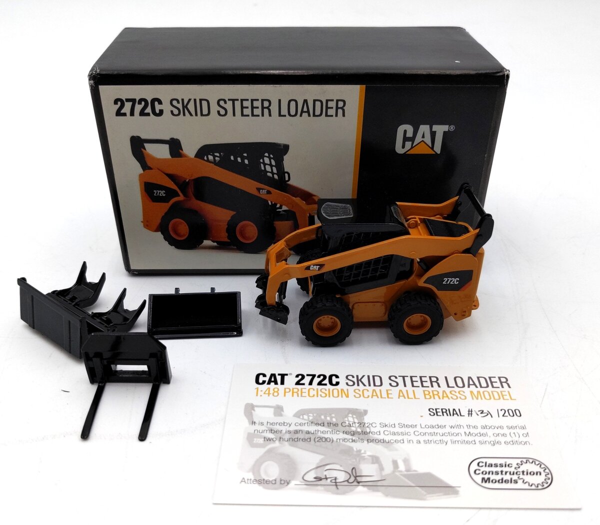 CCM 272C 1:48 Scale CAT Skid Steer Loader All Brass Model NIB