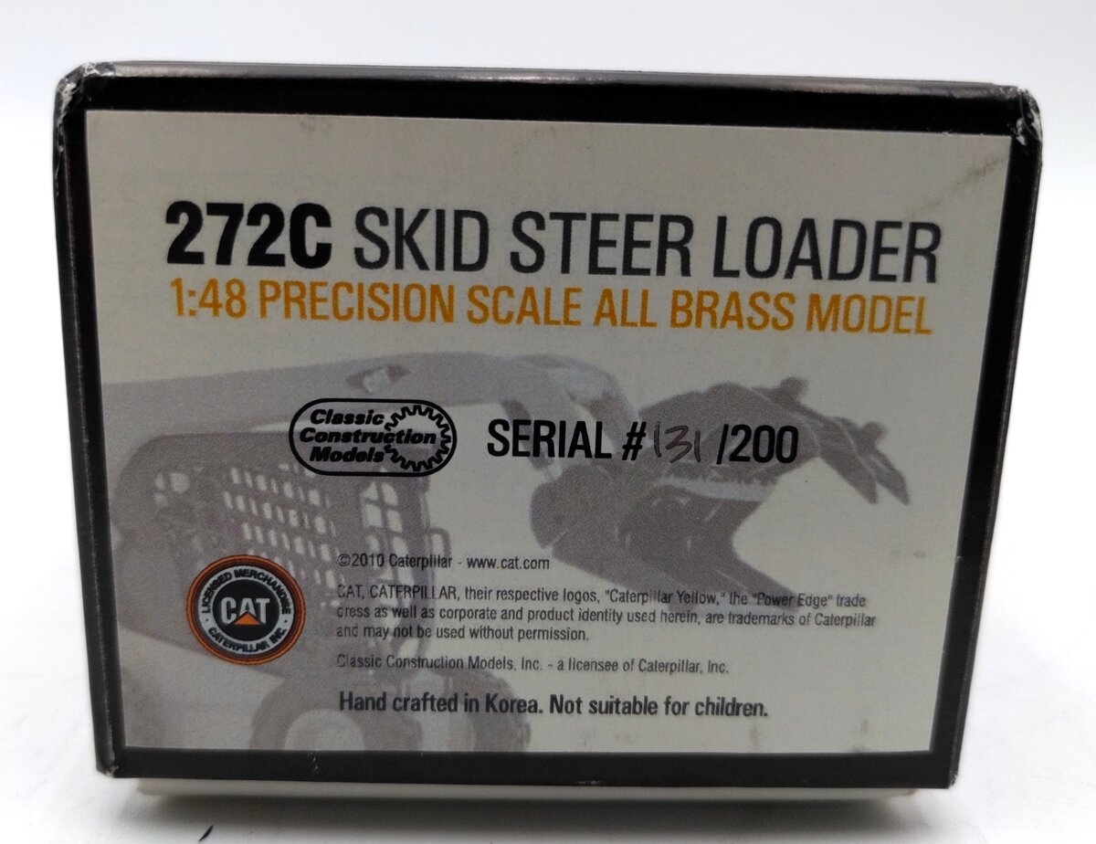 CCM 272C 1:48 Scale CAT Skid Steer Loader All Brass Model NIB