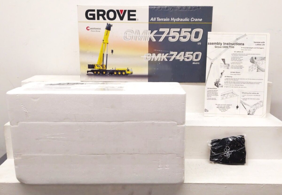 NZG 526 1:50 Scale Grove GMK7550 US All Terrain Hydraulic Crane Diecast NIB