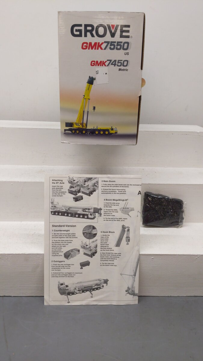 NZG 526 1:50 Scale Grove GMK7550 US All Terrain Hydraulic Crane Diecast NIB