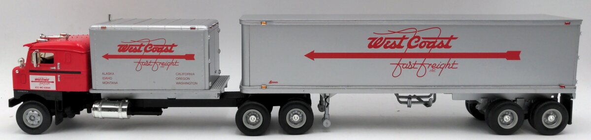 First Gear 1:34 Diecast West Coast Freight Kenworth Tractor w/ Box Trailer LN