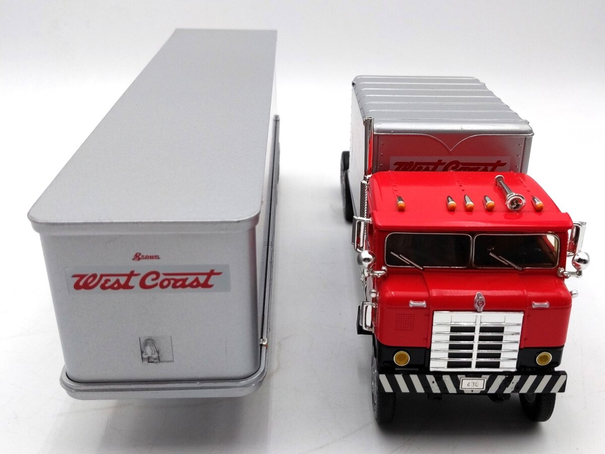 First Gear 1:34 Diecast West Coast Freight Kenworth Tractor w/ Box Trailer LN