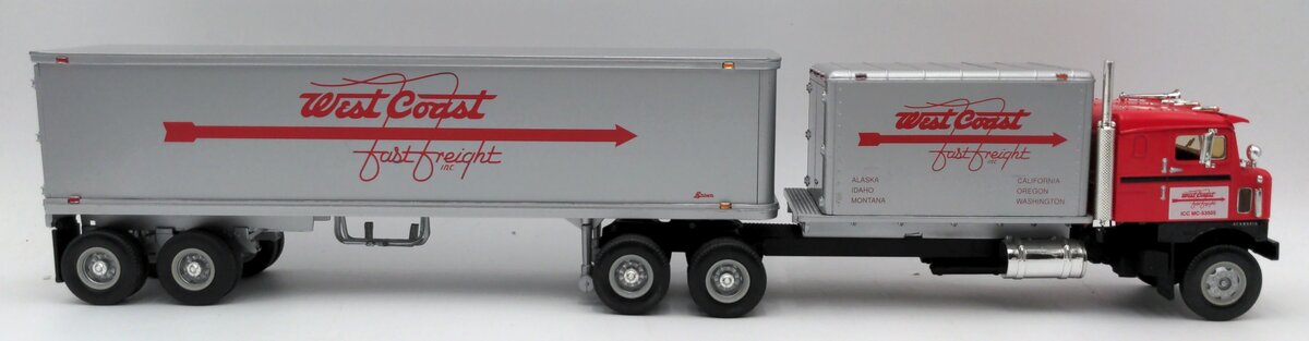 First Gear 1:34 Diecast West Coast Freight Kenworth Tractor w/ Box Trailer LN