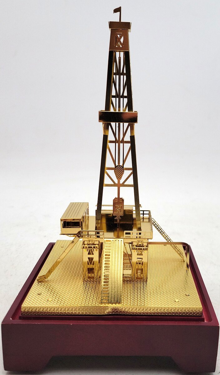 Tang Dynasty Copper Oilfield Oil Well Derrick Drill Rig LN/Box