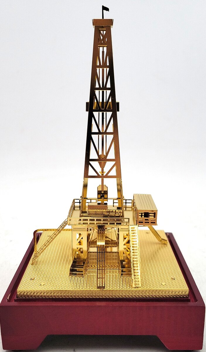 Tang Dynasty Copper Oilfield Oil Well Derrick Drill Rig LN/Box