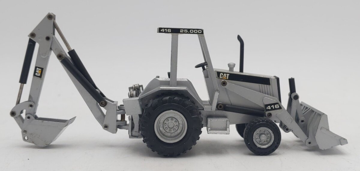 NZG 285 1:50 Silver Caterpillar 416 Backhoe Loader EX