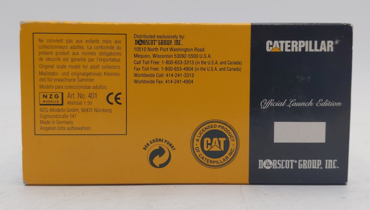 NZG 401 1:50 Die-Cast Caterpillar CS-563C Vibratory Soil Compactor EX/Box