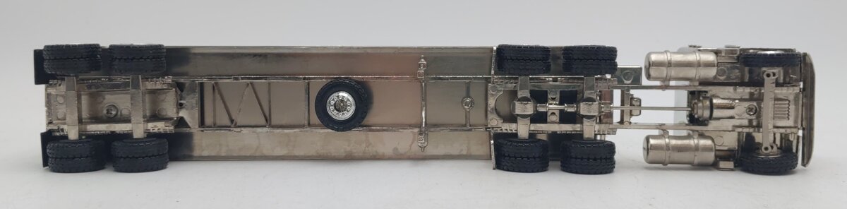 Conrad 1:50 Die-Cast Chrome Freightliner COE Tractor w/ Chrome Trailer EX