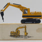 NZG 190 1:50 Caterpillar 215 Hydraulic Excavator with Hammer EX/Box