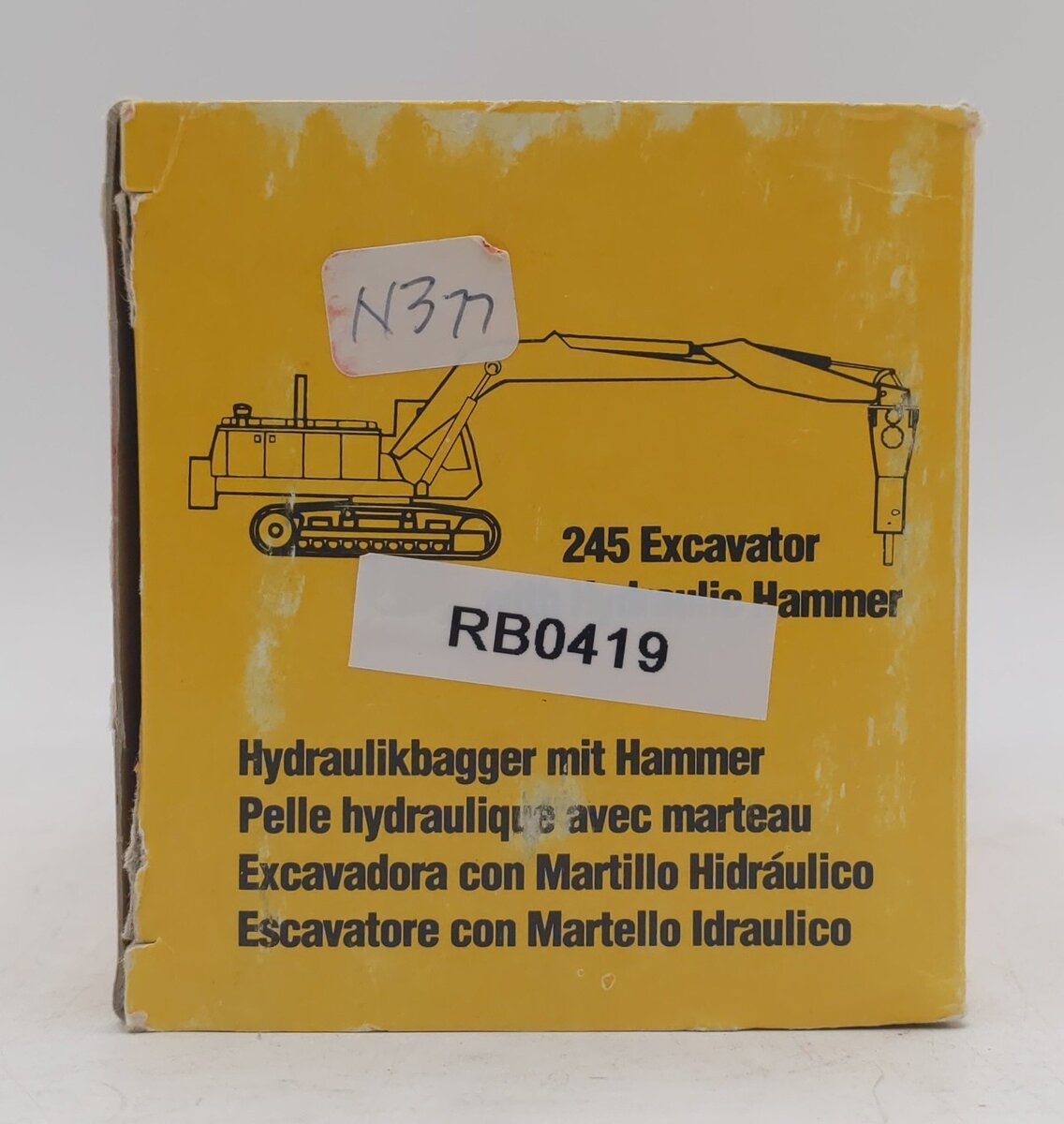 NZG 377 1:50 Scale Caterpillar 245 Excavator w/ Hydraulic Hammer VG/Box