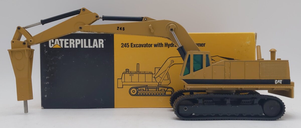 NZG 377 1:50 Scale Caterpillar 245 Excavator w/ Hydraulic Hammer VG/Box