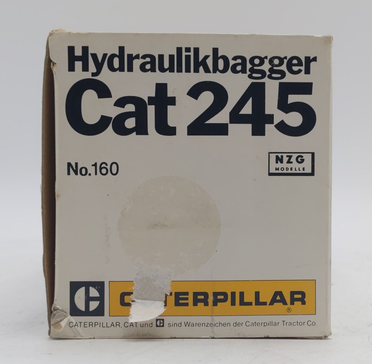 NZG 160 1:50 Caterpillar 245 Hydraulic Excavator - White EX/Box