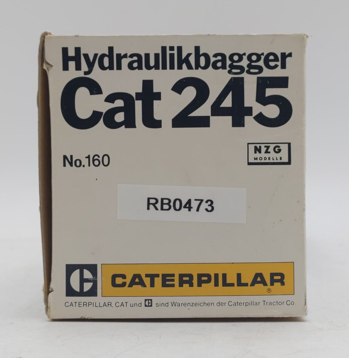 NZG 160 1:50 Caterpillar 245 Hydraulic Excavator - White EX/Box
