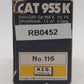 NZG 116 1:50 Caterpillar 955K Kettenlader (Track Loader) VG/Box