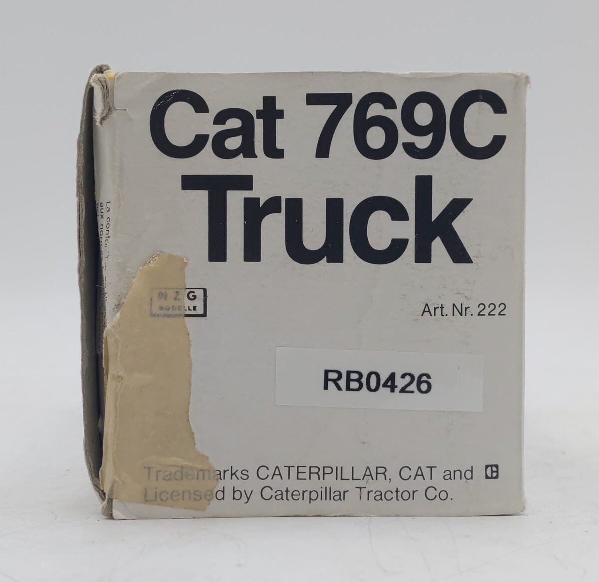 NZG 222 1:50 Scale Diecast 769C Caterpillar Dump Truck EX/Box