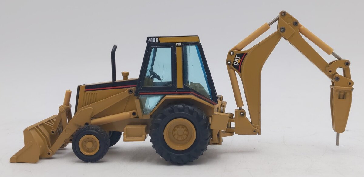 NZG 378 1:50 Caterpillar 416 Backhoe Loader w/Hydraulic Hammer EX/Box