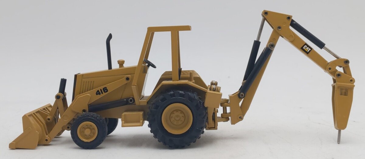 NZG 3782 1:50 Die-Cast Caterpillar 416 Backhoe Loader w/ Hydraulic Hammer LN/Box