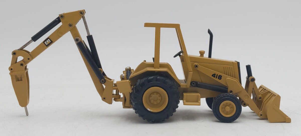 NZG 3782 1:50 Die-Cast Caterpillar 416 Backhoe Loader w/ Hydraulic Hammer LN/Box