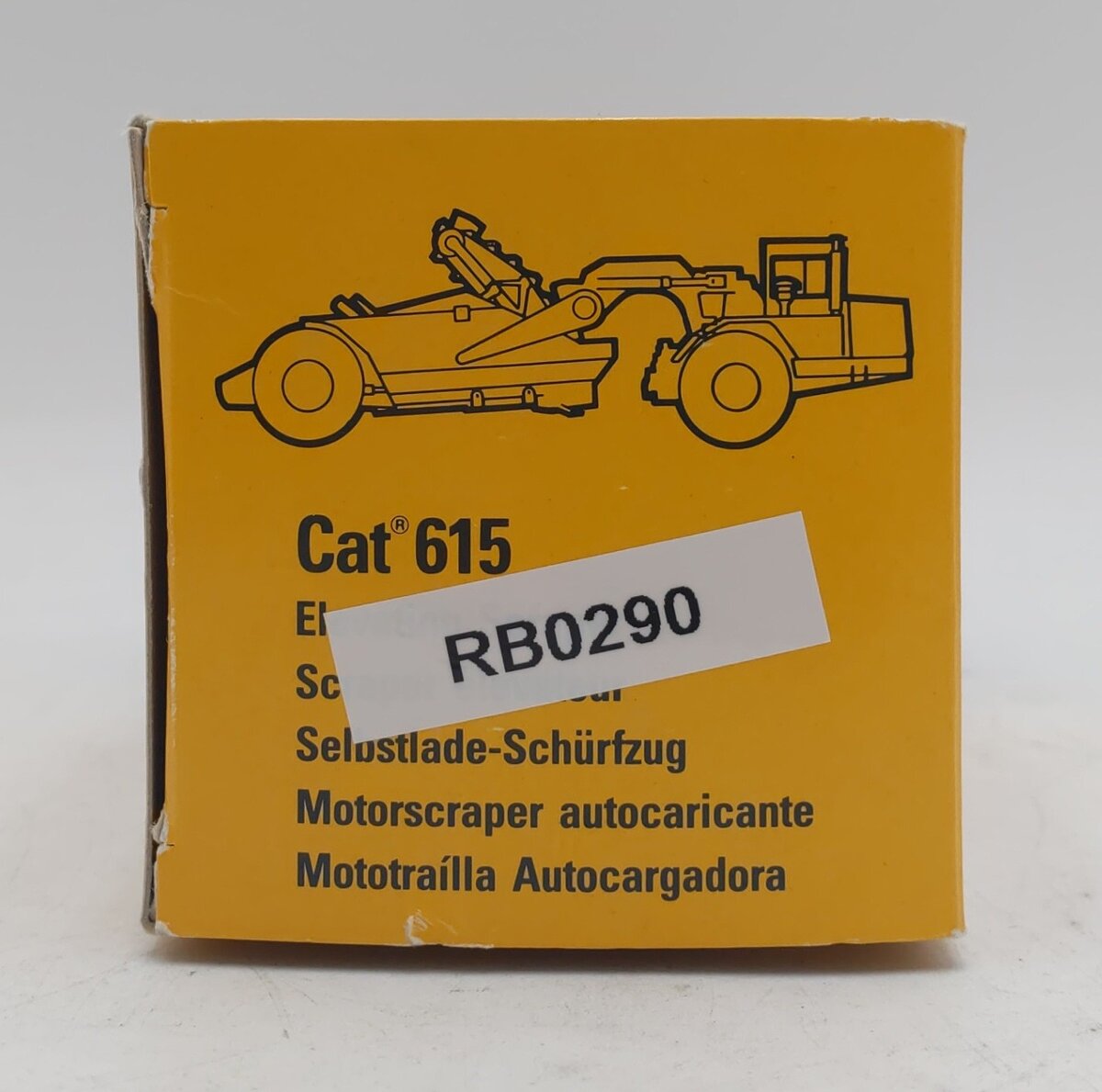 NZG 260 1:50 Caterpillar 615C Wheel Tractor w/Elevating Scraper VG/Box