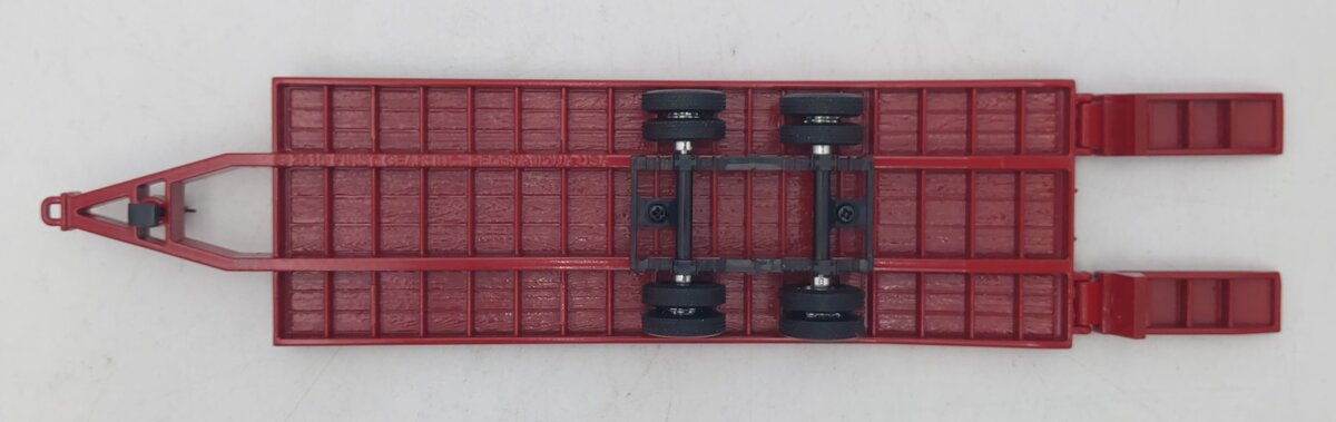 First Gear 1:50 Die-Cast Red Flat Dual Axle Trailer LN