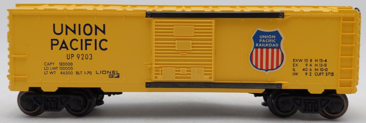 Lionel 6-9203 O Gauge Union Pacific Boxcar #9203 VG/Box