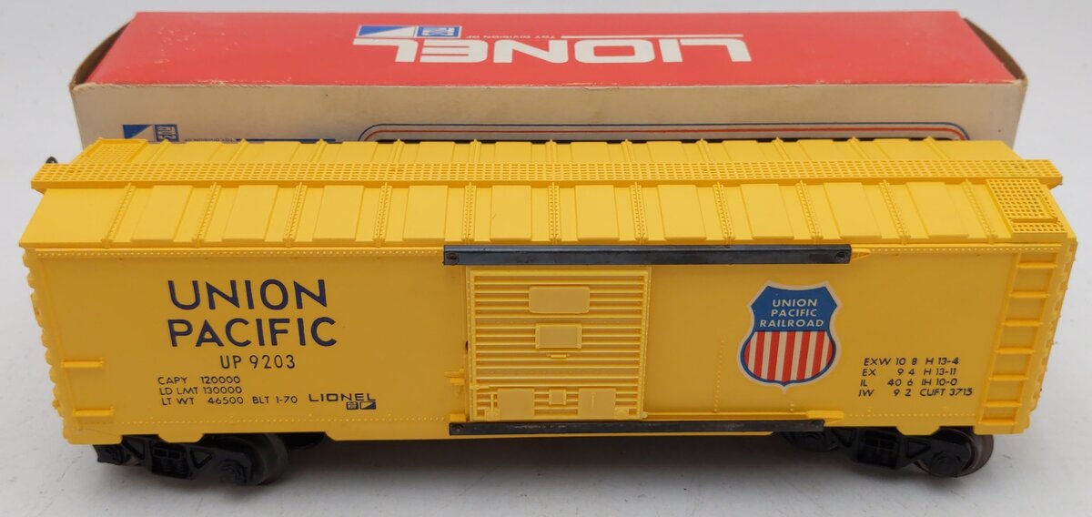 Lionel 6-9203 O Gauge Union Pacific Boxcar #9203 VG/Box