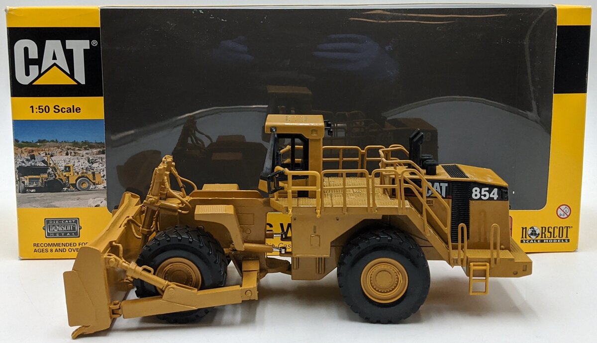Custom Built 1:50 Diecast Caterpillar 854G Push Wheel Dozer NIB