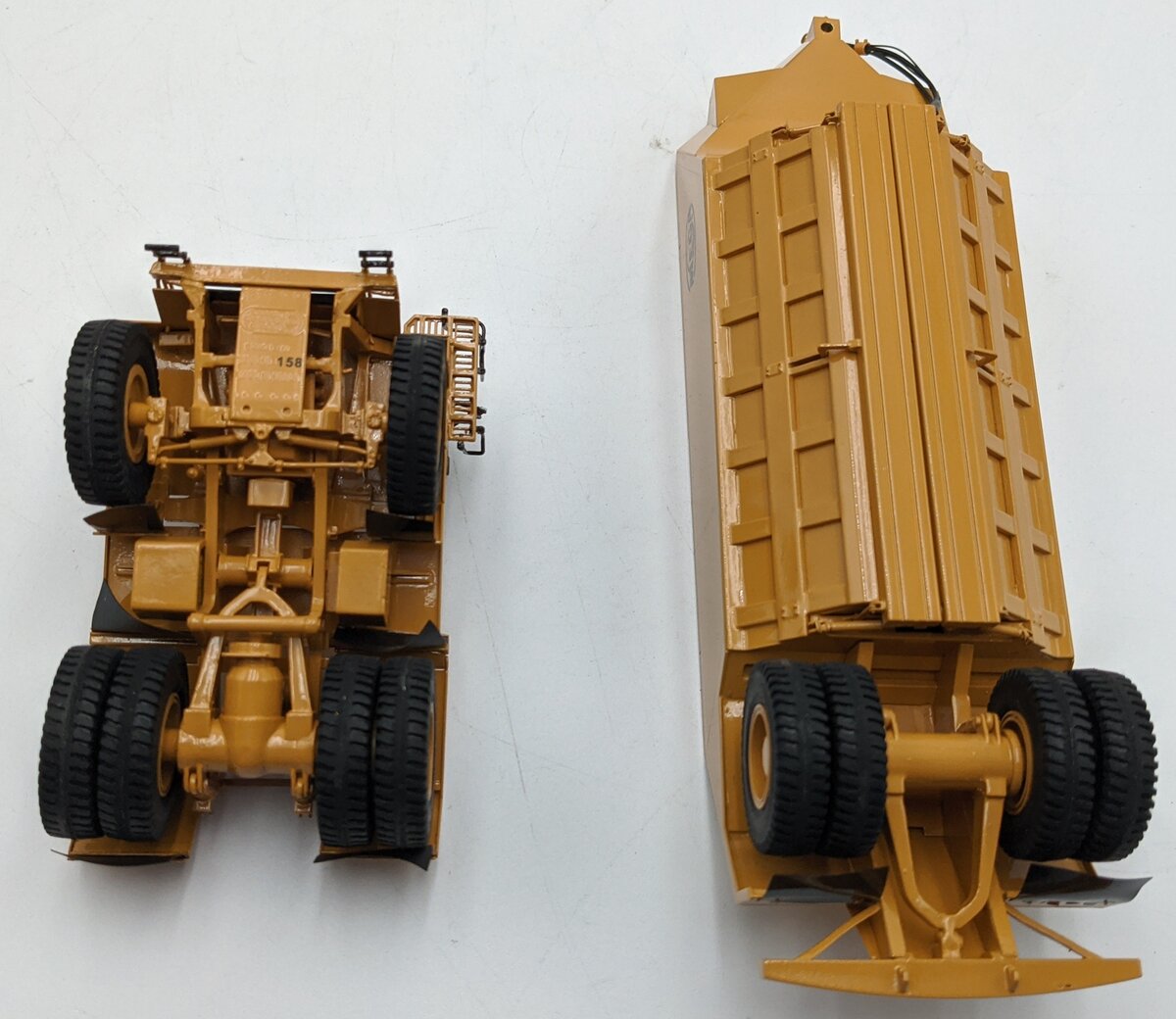CCM 776 1:87 Brass Caterpillar 776 w/ Mega Dump Trailer NIB