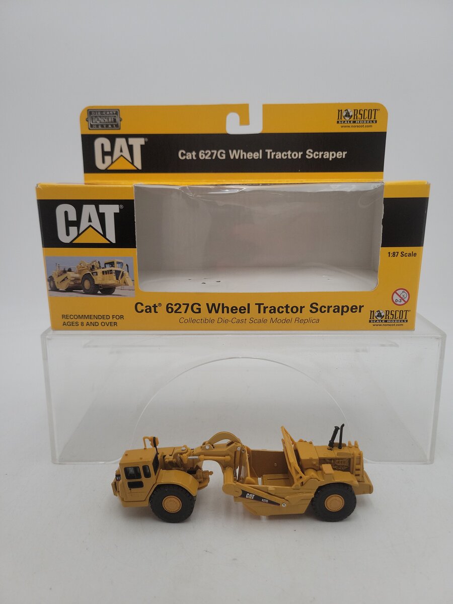 Norscot 55134 1:87 Scale Yellow Caterpillar(R) 627G Wheel Tractor Scraper EX/Box
